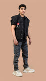 Denim Trousers with Ankle Zip & Ribbed Belt – Super Comfort | Stone Wash Look