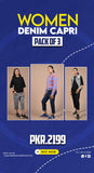 Pack of 3 Denim Capri | Capri For Women | All Colors Available