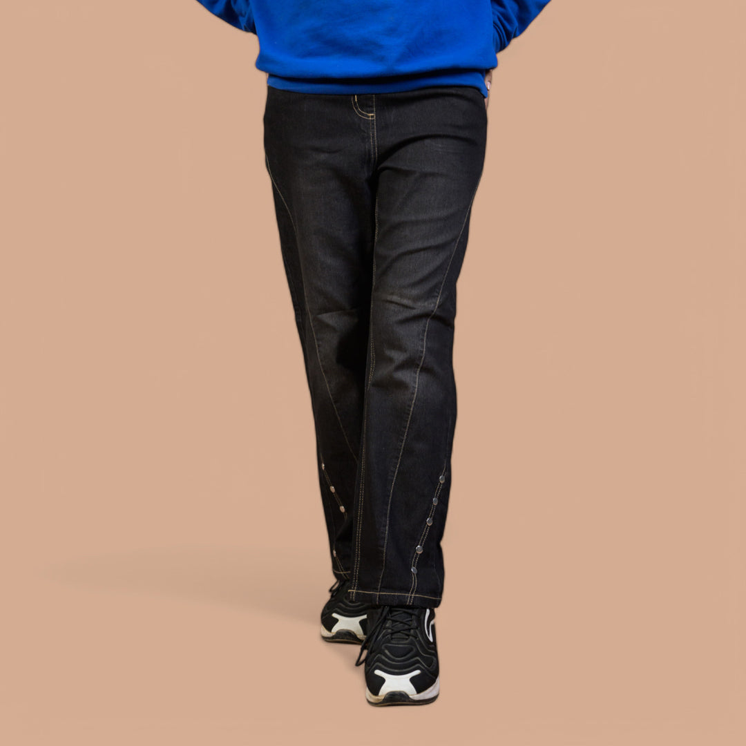 Women's Power Stretch Denim Trouser – Straight Fit with Rivet Hem | Plus Sizes Available