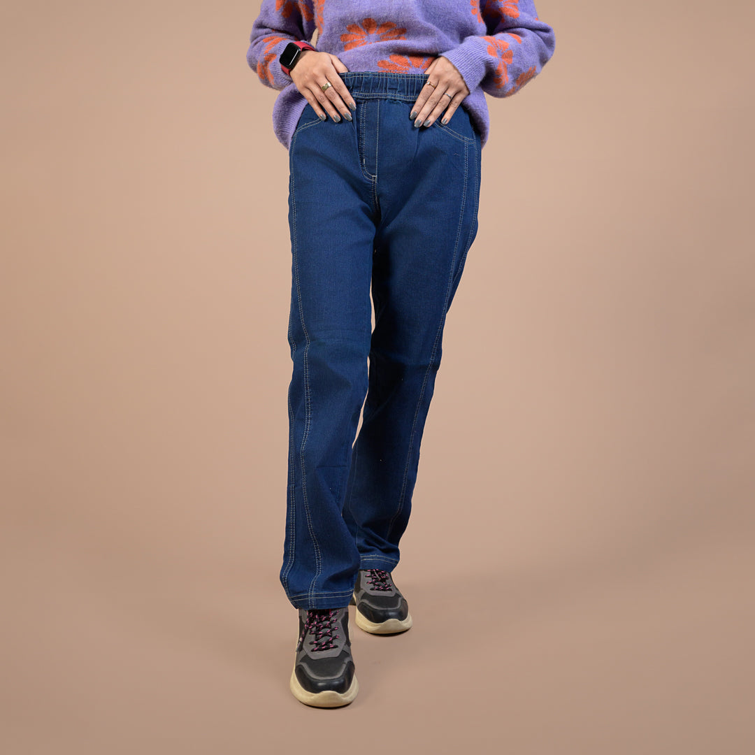 Power Stretch Regular Tapered | Denim Trouser For Women