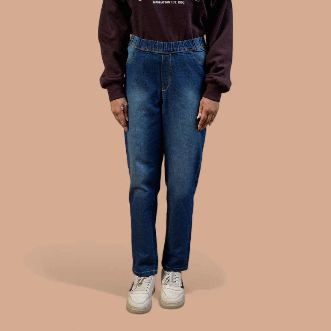 Slim Fit Stretch Pull-on Perfect Fit | Denim Trouser for Women