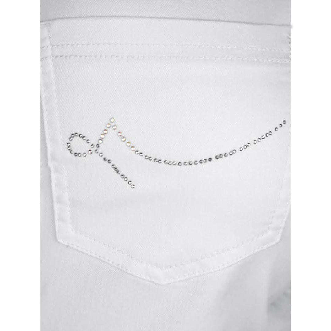 Summer Regular Fit Stretchable Elastic Jeans with Back Pocket Embroidery
