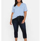 Slim Fit Capri Jeans – Stretch Cotton Denim with Classic 5-Pocket Design