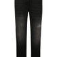 Jeans, slim fit, hem with lace and decorative rivets, 5-pocket