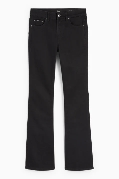 Women's Bootcut Jeans – Mid-Rise Waist, Stretch Denim