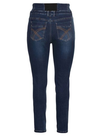 Stretch jeans with a high-waist waistband - Dark Denim Blue