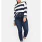 Stretch jeans with a high-waist waistband - Dark Denim Blue