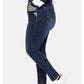 Stretch jeans with a high-waist waistband - Dark Denim Blue