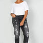 7/8 jeans, slim fit, color splash, 5-pocket