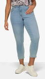 7/8 jeans, slim fit, 5 pockets, hem zipper