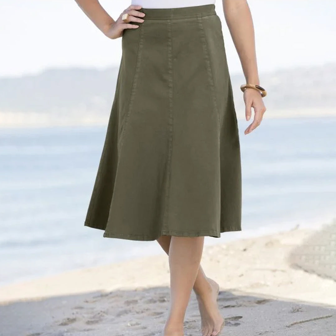 Flattering and Comfy Denim Skirt for Summer
