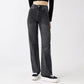 DOLLYWOOD | Wide and Straight, 4-Pocket- Wide leg- Jeans - Charcoal Grey
