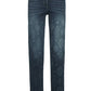 Jeans, Slim Fit, Alloverdruck, 5-Pocket - Dark Blue