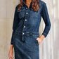 Denim 3/4 Coat for Women