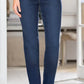 High-Waist Comfort Stretch Denim Trousers