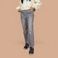 Slim Fit Hem Cut Pull-on | Denim Trousers For Women