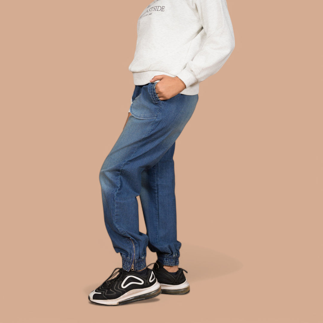 Women's Denim Jogger – Ultra Comfort | Stylish Fit for Gym, Casual & Everyday Wear