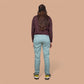 Straight-Fit Denim Trousers with Rib Belt | Power Stretch | Jegging For Women