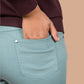 Straight-Fit Denim Trousers with Rib Belt | Power Stretch | Jegging For Women