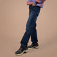 Rhinestone Butterfly Embellished | Denim Trousers For Women