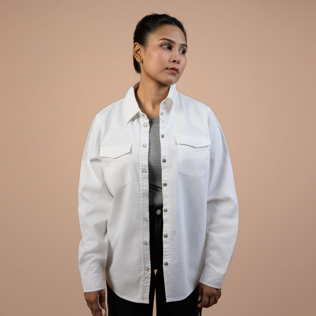 Button Down Shirt - White