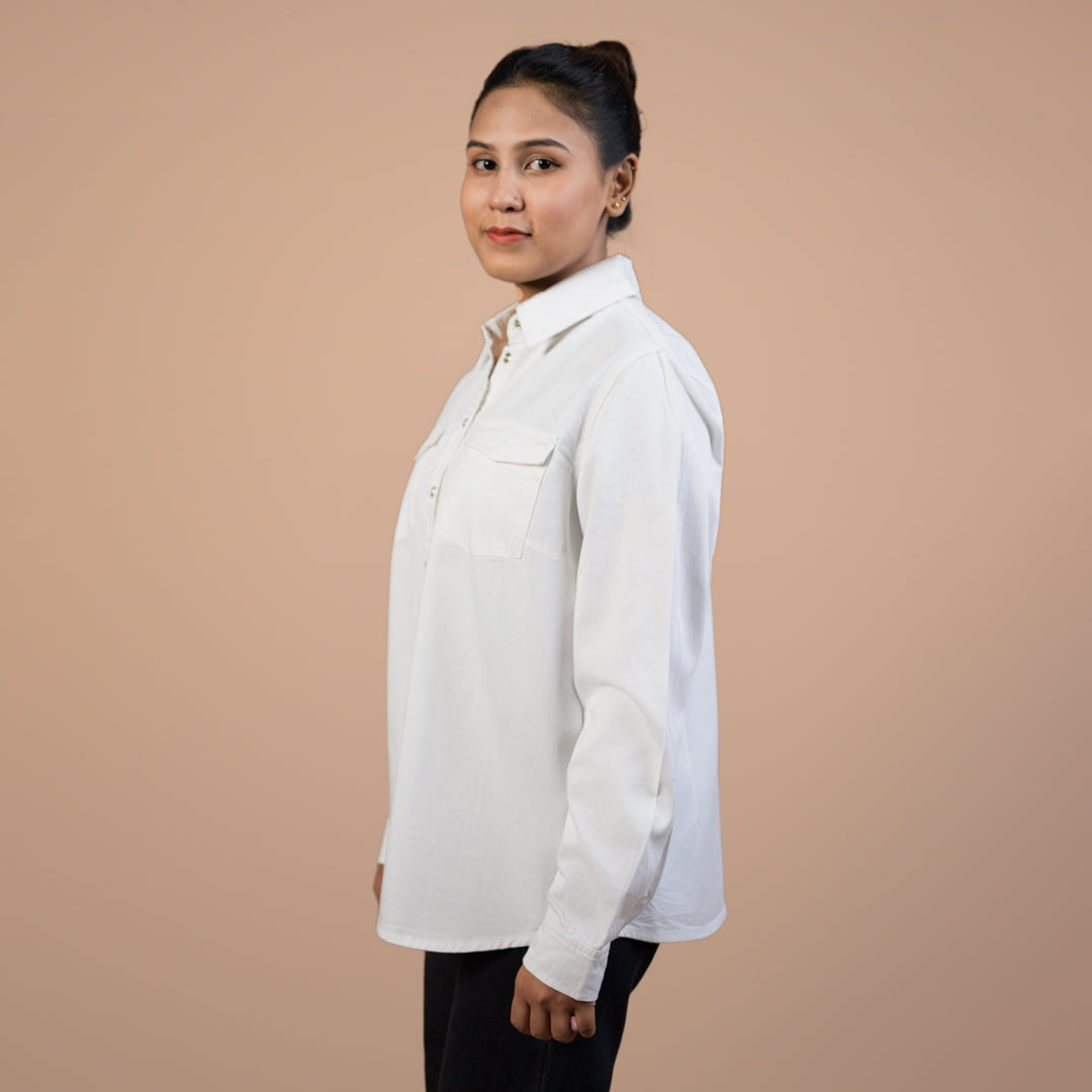 Button Down Shirt - White