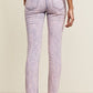 Pink Stonewash High Rise Straight Fit Jeans for Women