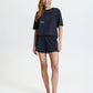 Women's Two-Piece Cotton Pajama Set with Decorative Print