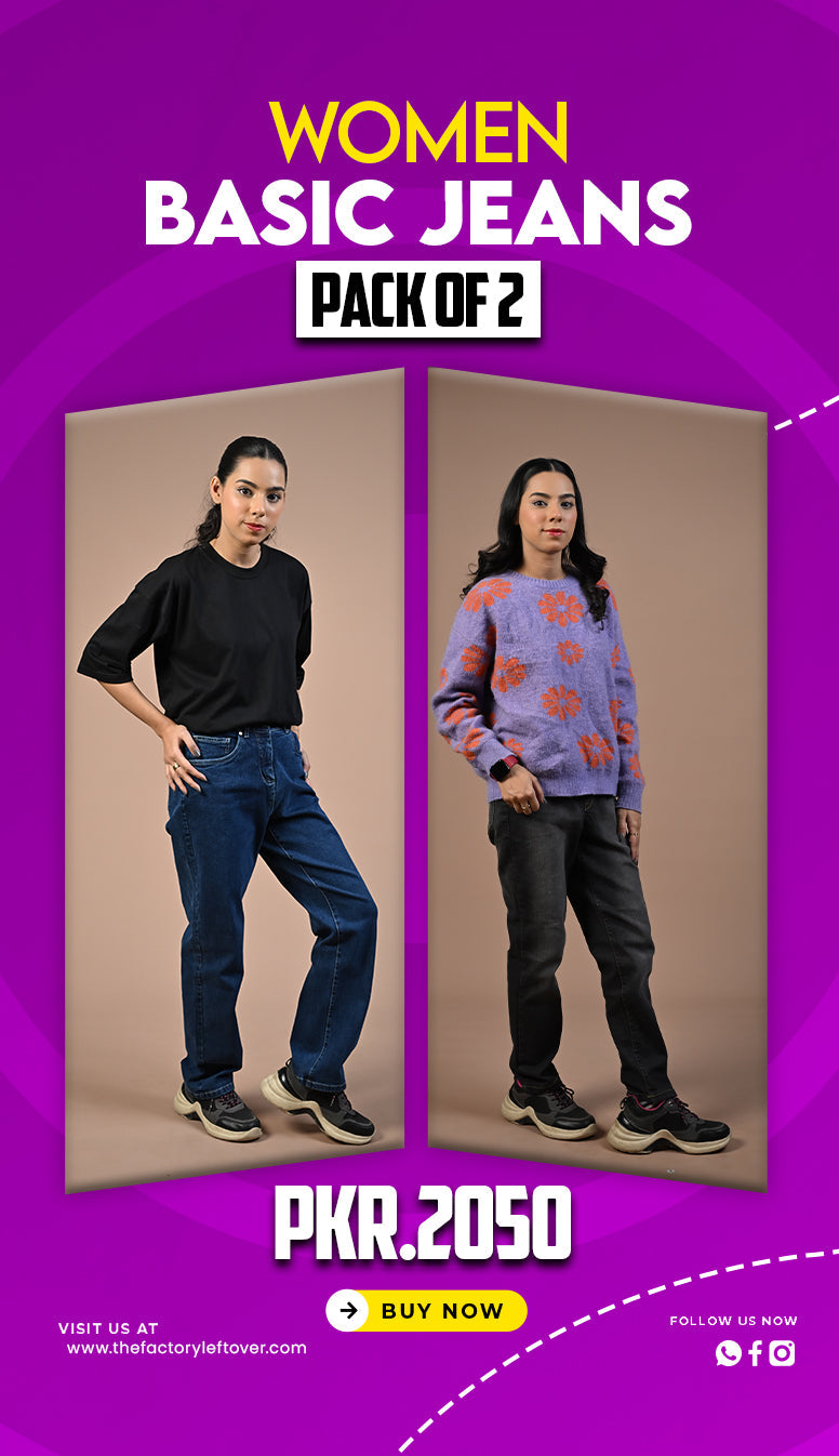 PACK OF 2 BASIC JEANS | ALL COLORS AVAILABLE | JEANS FOR WOMEN