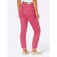 7/8 5-Pocket Jeans with Fringed Hem