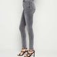 Grey Stonewash Straight Fit Jeans for Women