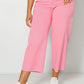 High Rise Stretchable Pink Wide Leg Jeans